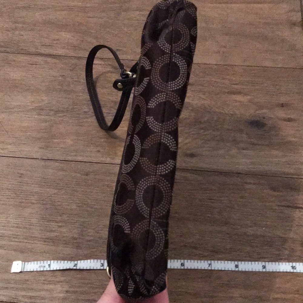 Coach Brown&Gold Wristlet - Picture 5 of 8